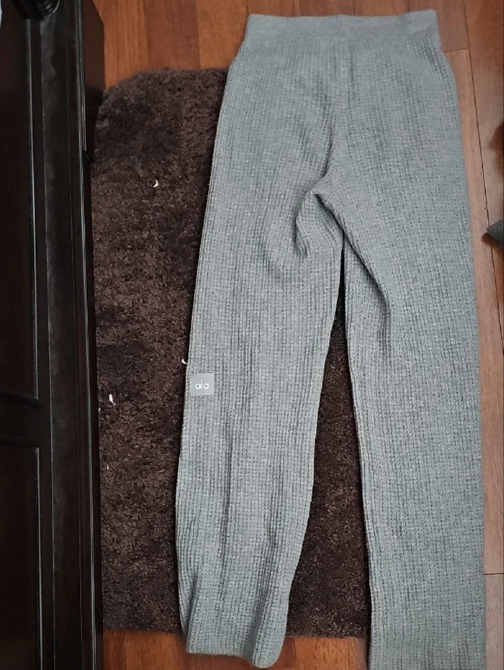 Alo Cashmere High-Waist Plush Waffle Pant